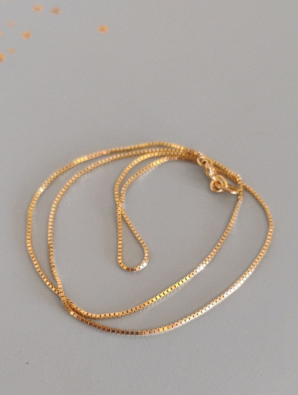 Box Chain OTC 14 K Gold Necklace